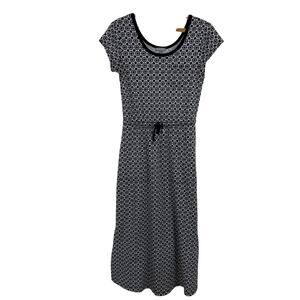 T For Talbots Geometric Dress Sz Petite (US 0/2) Midi Travel Vacation Resort